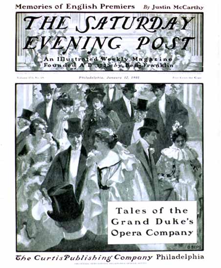 Saturday Evening Post Grand Dukes Opera Company 1901_01_12 | The Saturday Evening Post Graphic Art Covers 1892-1930