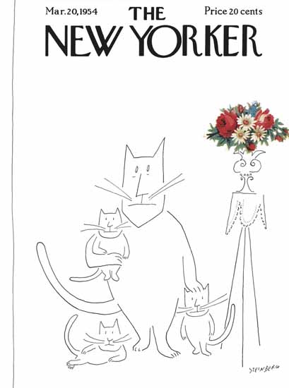 Saul Steinberg The New Yorker 1954_03_20 Copyright | The New Yorker Graphic Art Covers 1946-1970