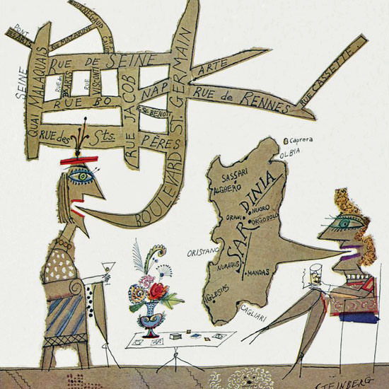 Saul Steinberg The New Yorker 1963_10_12 Copyright crop | Best of 1960s Ad and Cover Art