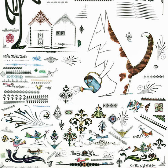 Saul Steinberg The New Yorker 1964_05_16 Copyright crop | Best of 1960s Ad and Cover Art
