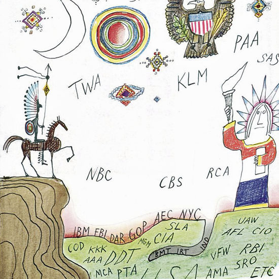 Saul Steinberg The New Yorker 1964_12_05 Copyright crop | Best of Vintage Cover Art 1900-1970