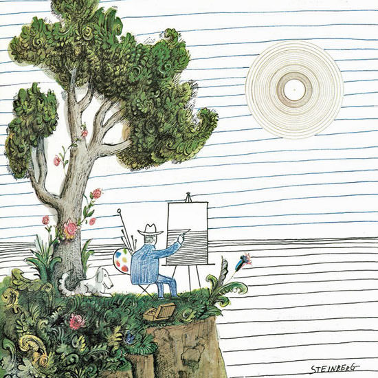 Saul Steinberg The New Yorker 1965_08_14 Copyright crop | Best of 1960s Ad and Cover Art