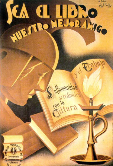 Sea El Libro Nuestro Mejor Amigo | Vintage War Propaganda Posters 1891-1970