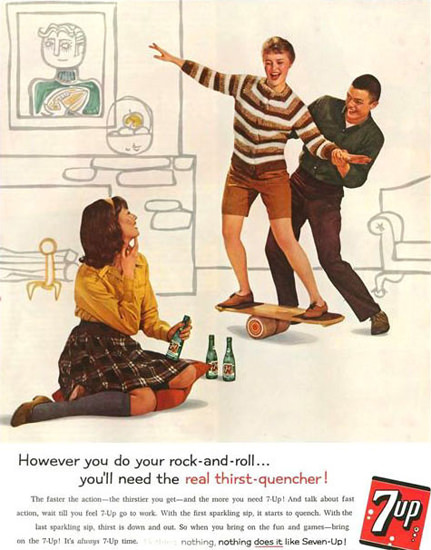 Seven-Up 1960 7up You Do Your Rock-And-Roll | Vintage Ad and Cover Art 1891-1970
