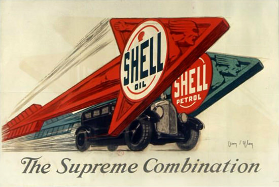 Shell Oil Shell Petrol Supreme Combination 1925 | Vintage Ad and Cover Art 1891-1970