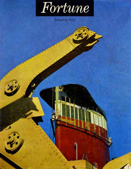 Shipping Fortune Magazine January 1952 Copyright | Fortune 1930-1959 Shipping Fortune Magazine January 1952 Copyright | Fortune Magazine Graphic Art Covers 1930-1959