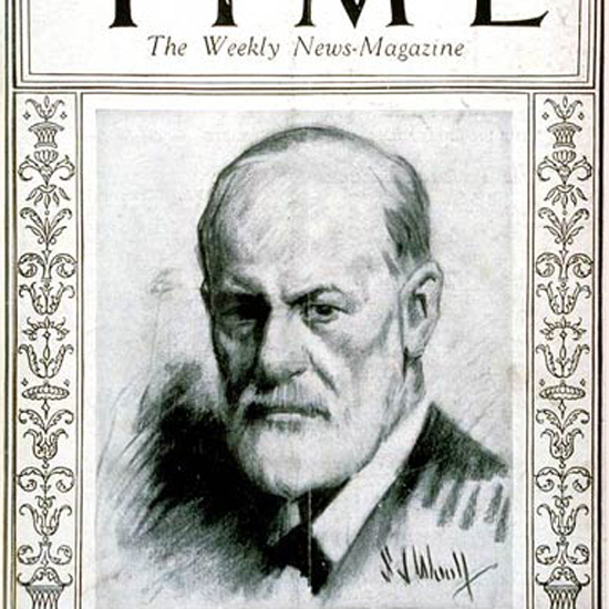Sigmund Freud Time Magazine 1924-10 crop | Best of Vintage Cover Art 1900-1970
