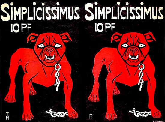 Simplicissimus Thomas Theodor Heine 1897 Dog | Vintage Ad and Cover Art 1891-1970