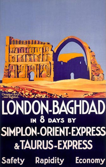 Simplon Orient-Express London – Bagdad Broders | Vintage Travel Posters 1891-1970