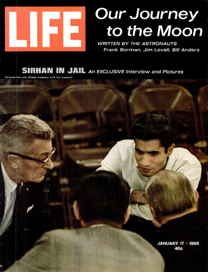 Sirhan Bishara Sirhan in Jail 17 Jan 1969 Copyright Life Magazine | Life Magazine Color Photo Covers 1937-1970