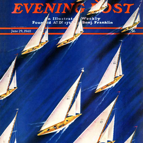 Ski Weld Saturday Evening Post Regatta 1940_06_29 Copyright crop | Best of Vintage Cover Art 1900-1970