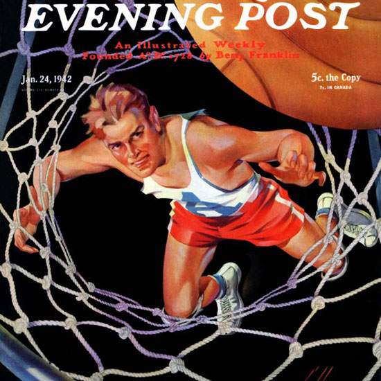 Ski Weld Saturday Evening Post Two Points 1942_01_24 Copyright crop | Best of 1940s Ad and Cover Art