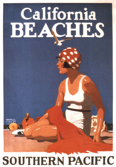 Southern Pacific California Beaches 1923 | Sex Appeal Vintage Ads and Covers 1891-1970