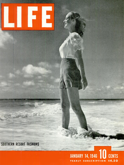 Southern Resort Fashion 14 Jan 1946 Copyright Life Magazine | Life Magazine BW Photo Covers 1936-1970