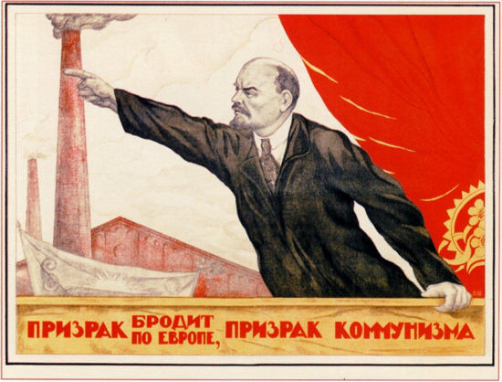Spirit Of Communism Is Roaming Europe Lenin | Vintage War Propaganda Posters 1891-1970
