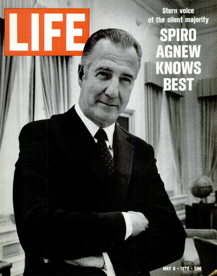 Spiro Agnew Financial MD Dealings 8 May 1970 Copyright Life Magazine | Life Magazine BW Photo Covers 1936-1970