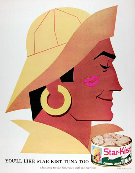 Star-Kist Tuna 1960 Fisherman Kiss | Sex Appeal Vintage Ads and Covers 1891-1970
