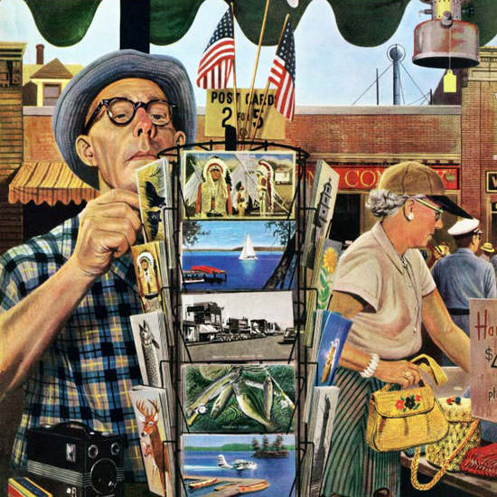 Stevan Dohanos Saturday Evening Post Cards 1951_08_25 Copyright crop | Best of Vintage Cover Art 1900-1970