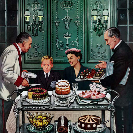 Stevan Dohanos Saturday Evening Post Cart 1955_01_01 Copyright crop | Best of 1950s Ad and Cover Art