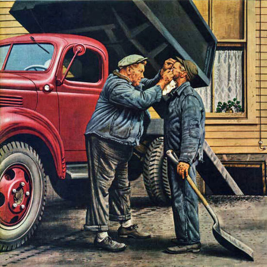 Stevan Dohanos Saturday Evening Post Coal 1947_10_18 Copyright crop | Best of Vintage Cover Art 1900-1970