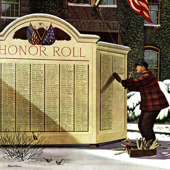 Stevan Dohanos Saturday Evening Post Dead 1943_12_04 Copyright crop | Best of Vintage Cover Art 1900-1970