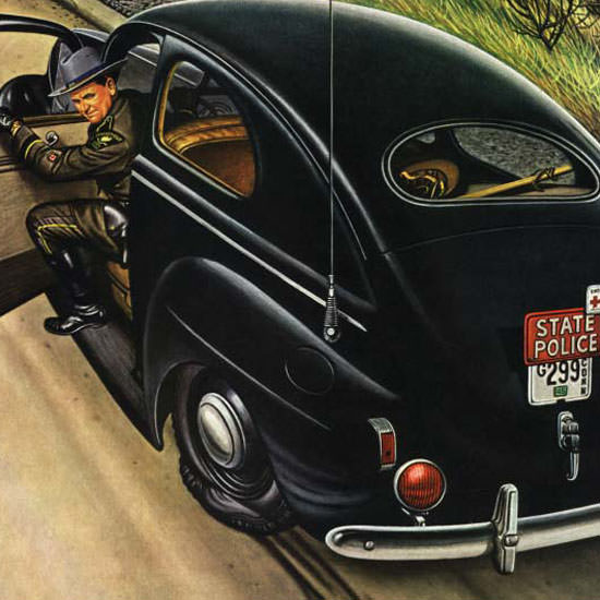 Stevan Dohanos Saturday Evening Post Flat 1945_03_24 Copyright crop | Best of 1940s Ad and Cover Art