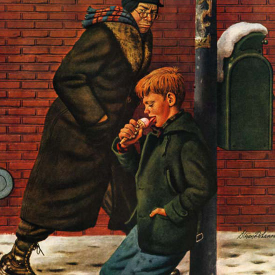Stevan Dohanos Saturday Evening Post Ice 1947_02_08 Copyright crop | Best of Vintage Cover Art 1900-1970