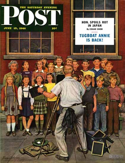 Stevan Dohanos Saturday Evening Post School Pictures 1946_06_15 | The Saturday Evening Post Graphic Art Covers 1931-1969