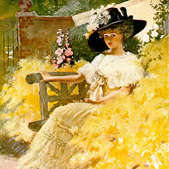 Stuart Travis Vogue Cover 1909-04-15 Copyright crop | Best of 1891-1919 Ad and Cover Art