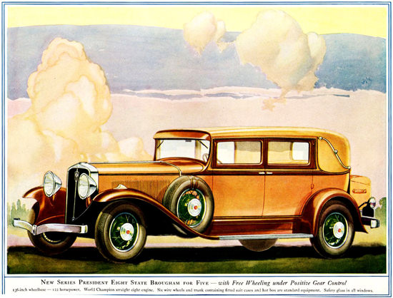 Studebaker President Eight State Brougham 1931 | Vintage Cars 1891-1970