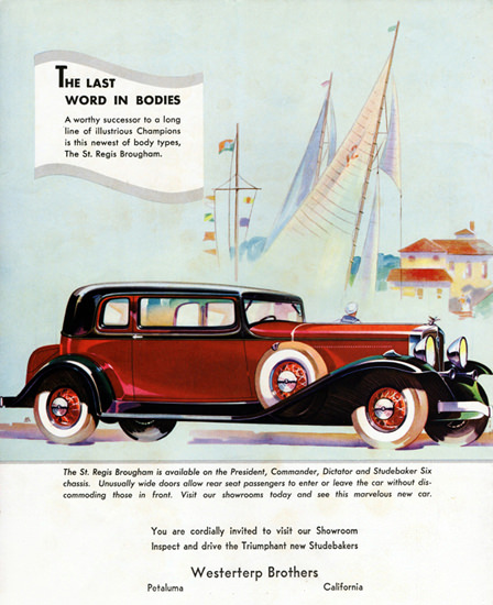 Studebaker St Regis Brougham 1932 | Vintage Cars 1891-1970