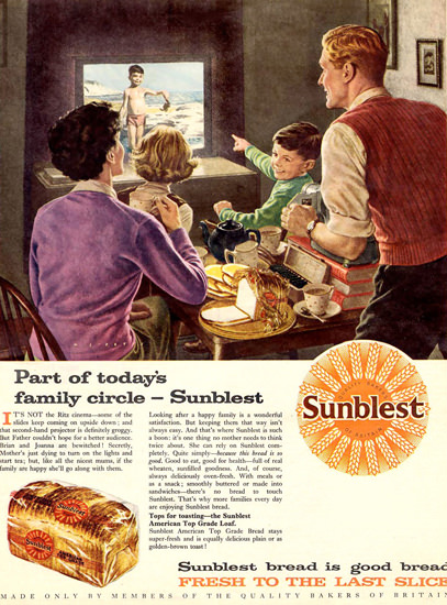 Sunblest Bread 1950 Slide Show | Vintage Ad and Cover Art 1891-1970
