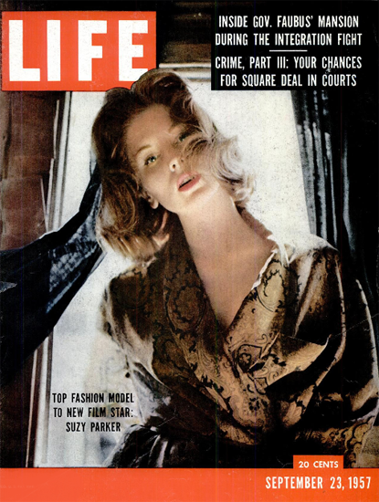 Suzy Parker Top Fashion Model 23 Sep 1957 Copyright Life Magazine | Life Magazine Color Photo Covers 1937-1970