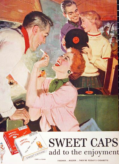 Sweet Caporal 1955 Sweet Caps Music | Sex Appeal Vintage Ads and Covers 1891-1970