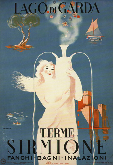 Terme Sirmione Lago Di Garda 1949 G Riccobaldi | Sex Appeal Vintage Ads and Covers 1891-1970
