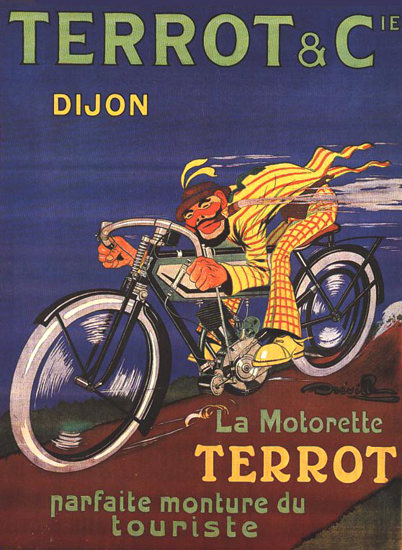 Terrot Cie Dijon La Motorette 1913 Dreville | Vintage Travel Posters 1891-1970