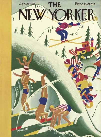 Theodore G Haupt The New Yorker 1933_01_21 Copyright | New Yorker 1925-45 Theodore G Haupt The New Yorker 1933_01_21 Copyright | The New Yorker Graphic Art Covers 1925-1945