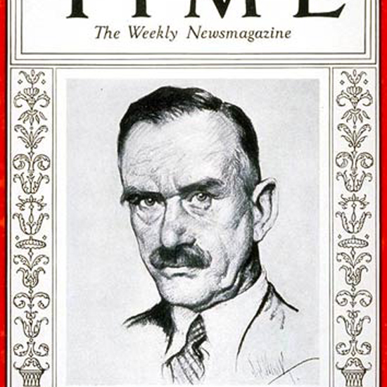 Thomas Mann Time Magazine 1934-06 crop | Best of 1930s Ad and Cover Art