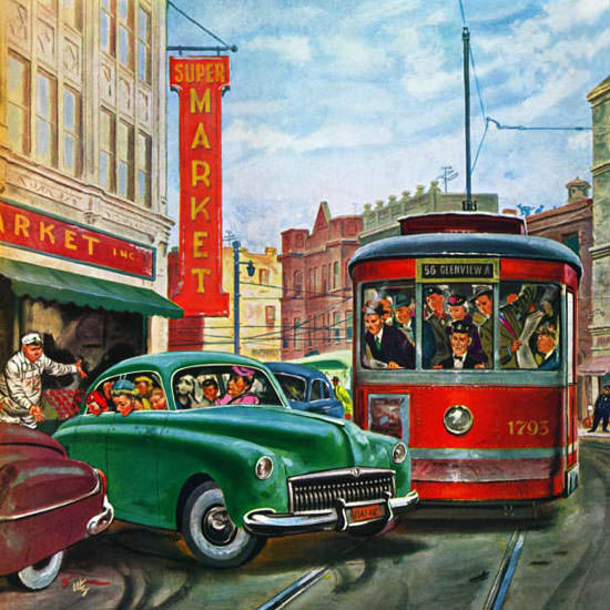 Thornton Utz Saturday Evening Post Parallel 1950_04_01 Copyright crop | Best of 1950s Ad and Cover Art