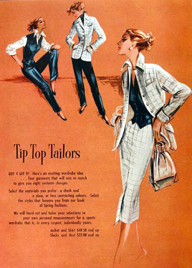 Tip Top Tailors Fashion 1951 | Sex Appeal Vintage Ads and Covers 1891-1970
