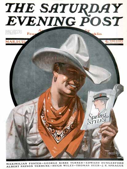 Tom Webb Saturday Evening Post Spring Styles 1922_03_25 | The Saturday Evening Post Graphic Art Covers 1892-1930