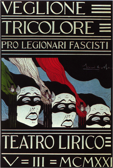 Tricolore Por Legionari Fascisti Fascistic Legion | Vintage War Propaganda Posters 1891-1970
