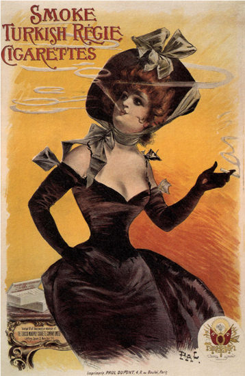 Turkish Regie Cigarettes France | Sex Appeal Vintage Ads and Covers 1891-1970