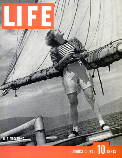 US Vacations 5 Aug 1940 Copyright Life Magazine | Life Magazine BW Photo Covers 1936-1970