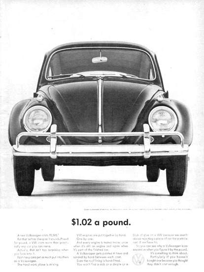 VW Volkswagen Beetle USD 1-02 A Pound 1963 | Vintage Cars 1891-1970