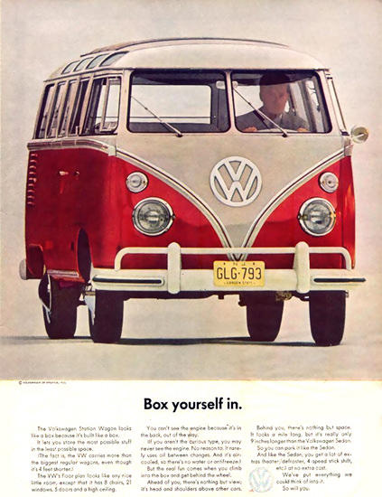 VW Volkswagen Bus Box Yourself In 1963 | Vintage Cars 1891-1970