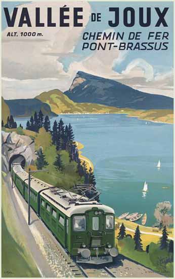 Vallee De Joux Pont Brassus Switzerland 1959 | Vintage Travel Posters 1891-1970