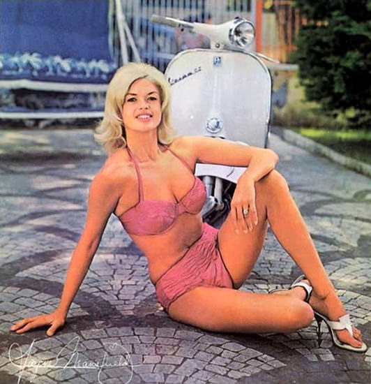 Vespa Jayne Mansfield 1963 | Sex Appeal Vintage Ads and Covers 1891-1970