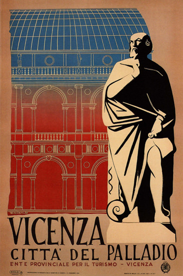 Vicenza Citta Del Palladio Venice Italy Italia | Vintage Travel Posters 1891-1970