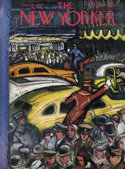 Victor De Pauw The New Yorker 1943_11_20 Copyright | New Yorker 1925-45 Victor De Pauw The New Yorker 1943_11_20 Copyright | The New Yorker Graphic Art Covers 1925-1945